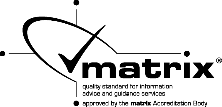 Matrix Quality Standard for information advice and guidance services accreditation logo