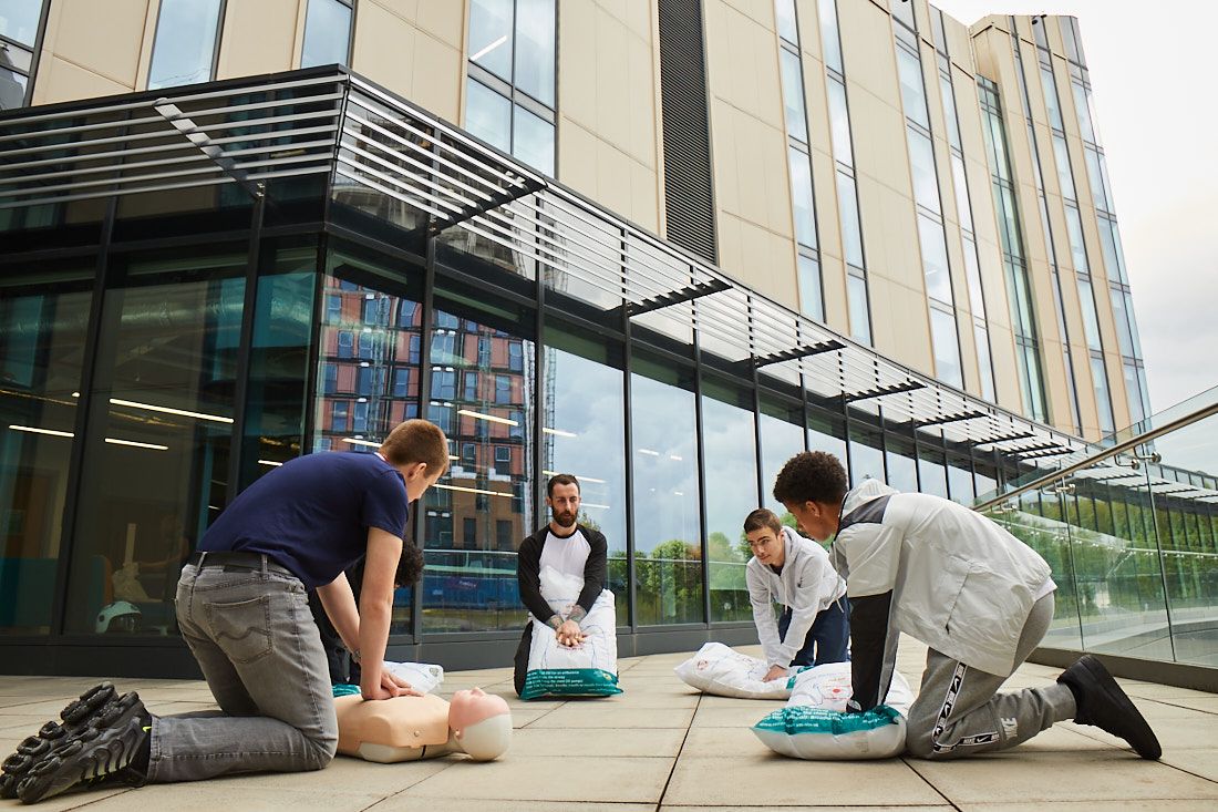 LCC Public Services students learning how to deliver first aid