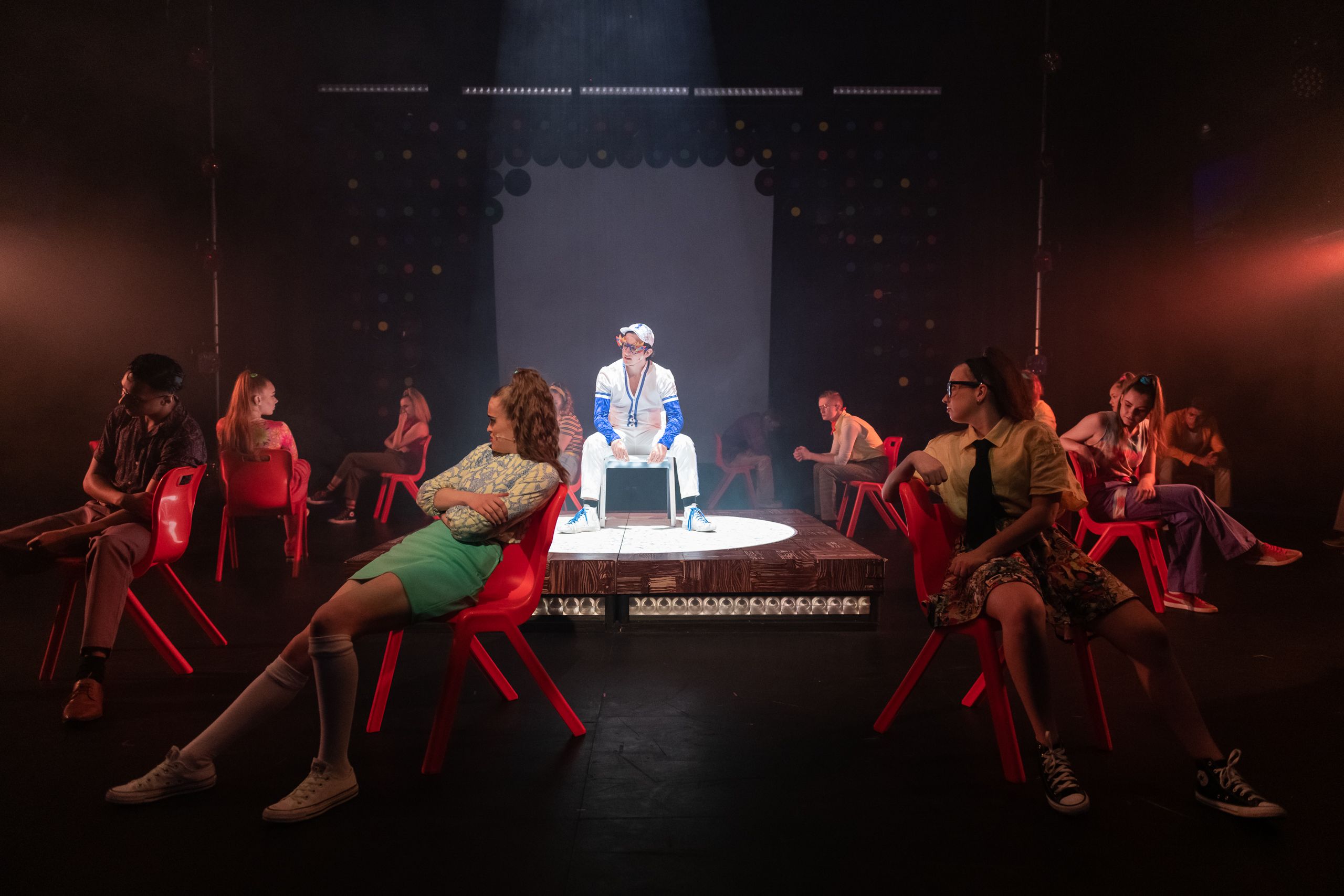 Students performing the show Elton in Quarry Hill