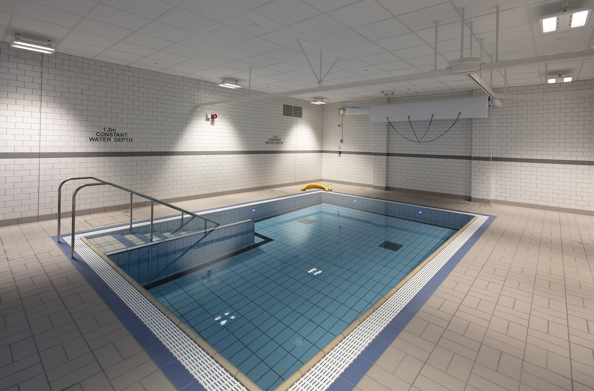 Indoor hydrotherapy pool at The Vine