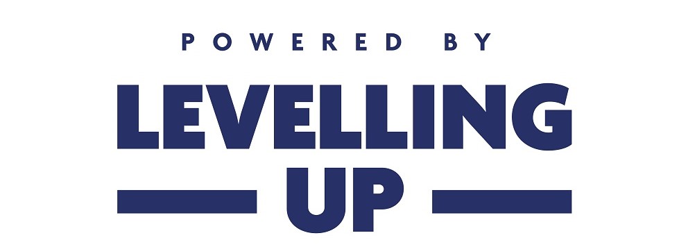 Powered by Levelling Up blue logo