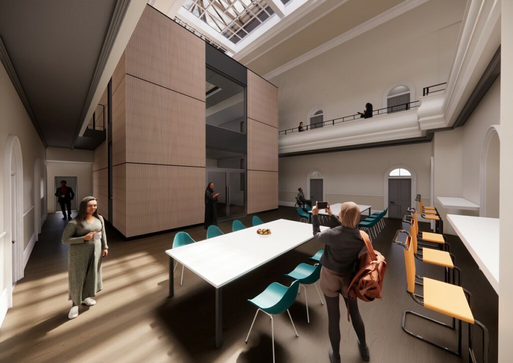 Artist's impression of the Morley Learning Centre internal hall