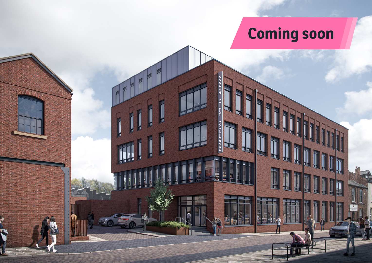 New 3D rendered outside image of the new Mabgate building which is set to finish in 2026