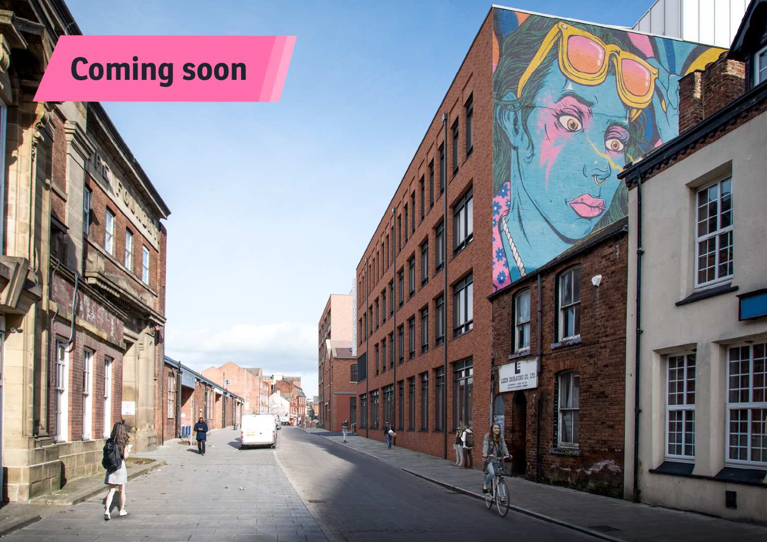 New 3D rendered outside image at a different angle looking down the street of the new Mabgate building which is set to finish in 2026